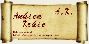 Ankica Krkić vizit kartica